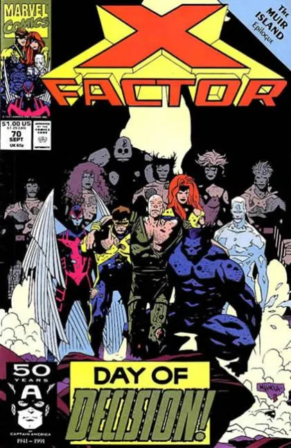 X-Factor, Vol. 1 #70 Direct Edition comic book cover, 1991