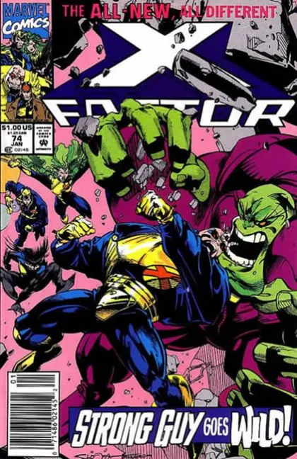 X-Factor, Vol. 1 #74 Newsstand Edition comic book cover, 1992