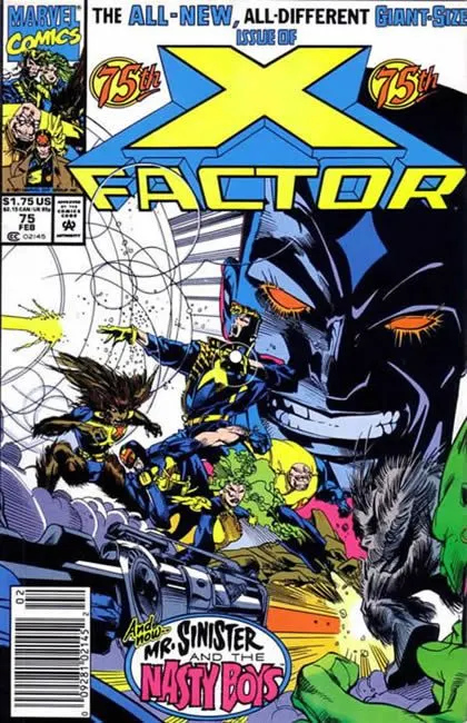 X-Factor, Vol. 1 #75 Newsstand Edition comic book cover, 1992