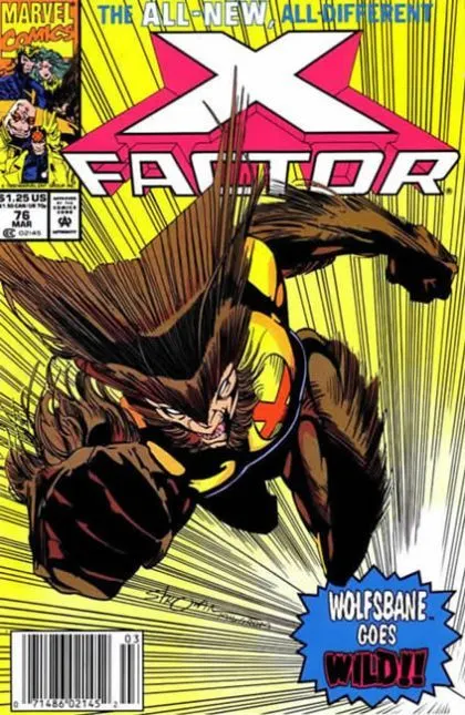 X-Factor, Vol. 1 #76 Newsstand Edition comic book cover, 1992