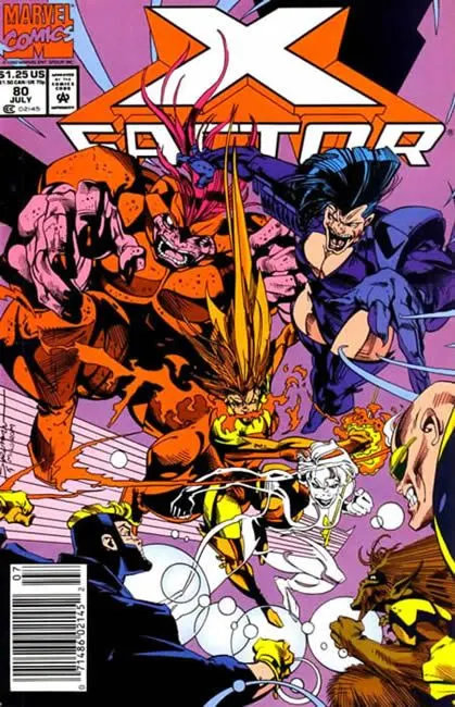 X-Factor, Vol. 1 #80 Newsstand Edition comic book cover, 1992