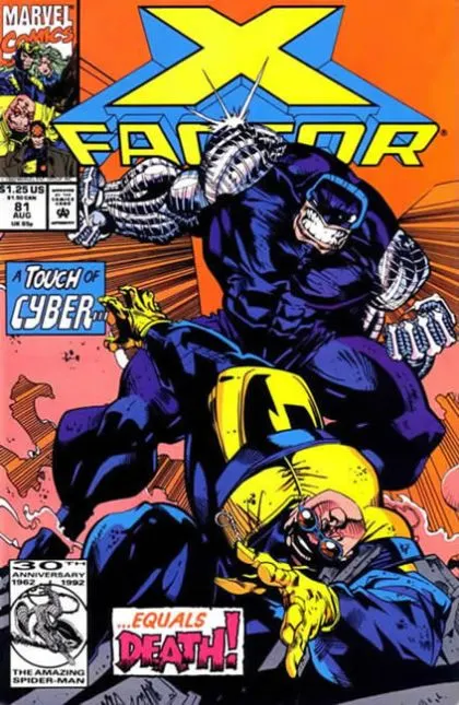 X-Factor, Vol. 1 #81 Direct Edition comic book cover, 1992