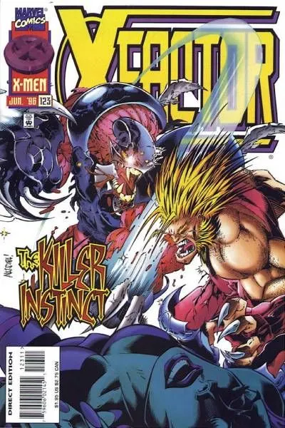 X-Factor, Vol. 1 #123 Direct Edition comic book cover, 1996