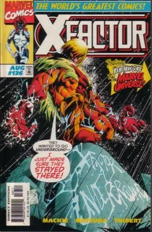 X-Factor, Vol. 1 #136 Direct Edition comic book cover, 1997
