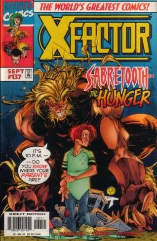 X-Factor, Vol. 1 #137 Direct Edition comic book cover, 1997