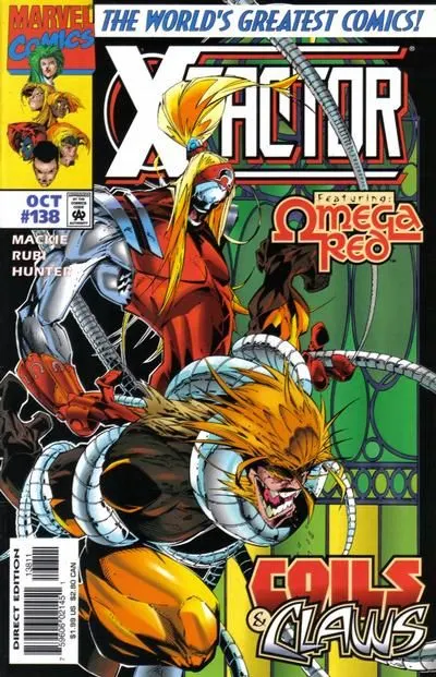 X-Factor, Vol. 1 #138 Direct Edition comic book cover, 1997