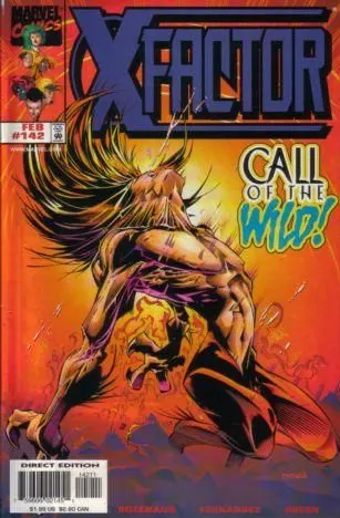 X-Factor, Vol. 1 #142 Direct Edition comic book cover, 1998