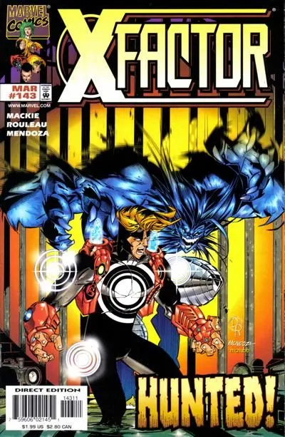 X-Factor, Vol. 1 #143 Direct Edition comic book cover, 1998