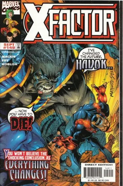 X-Factor, Vol. 1 #149 Direct Edition comic book cover, 1998