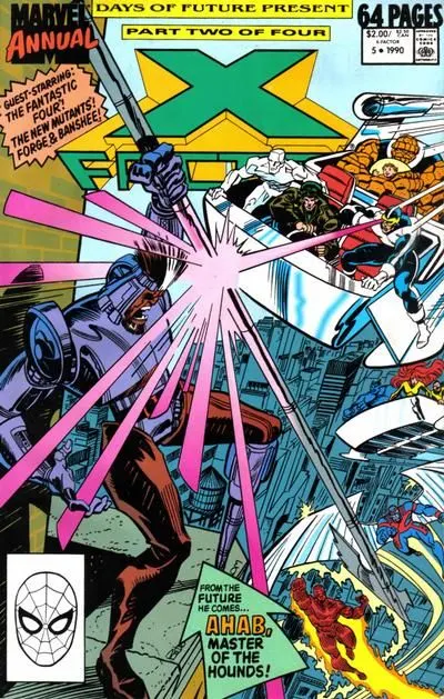 X-Factor, Vol. 1 Annual #5 Direct Edition comic book cover, 1990