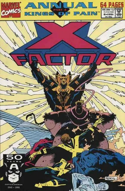 X-Factor, Vol. 1 Annual #6 Direct Edition comic book cover, 1991