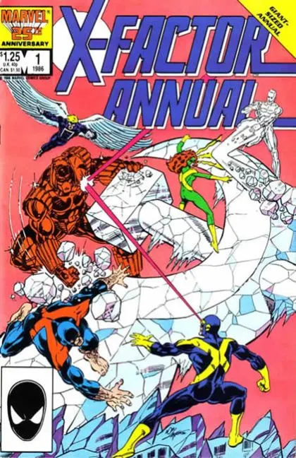 X-Factor, Vol. 1 Annual #1 Direct Edition comic book cover, 1986