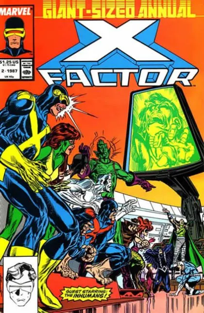 X-Factor, Vol. 1 Annual #2 Direct Edition comic book cover, 1987
