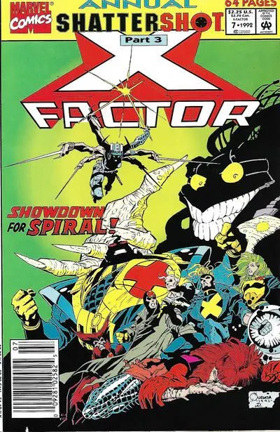 X-Factor, Vol. 1 Annual #7 Newsstand Edition comic book cover, 1992