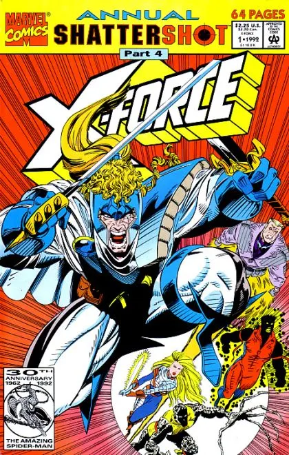 X-Force, Vol. 1 Annual #1 Direct Edition comic book cover, 1992