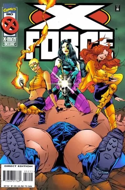 X-Force, Vol. 1 #52 Direct Edition comic book cover, 1996