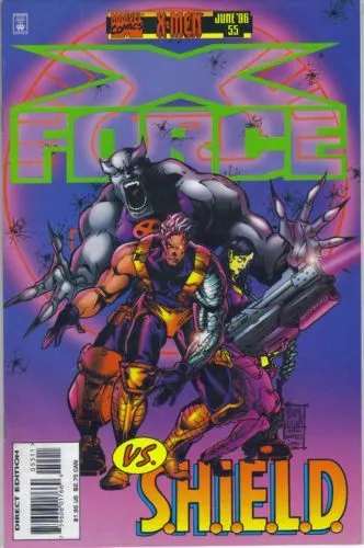 X-Force, Vol. 1 #55 Direct Edition comic book cover, 1996