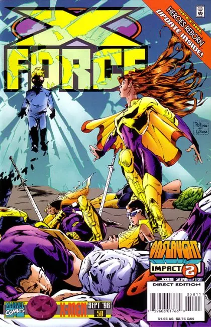 X-Force, Vol. 1 #58 Direct Edition comic book cover, 1996