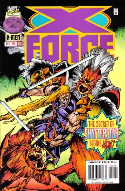 X-Force, Vol. 1 #59 Direct Edition comic book cover, 1996