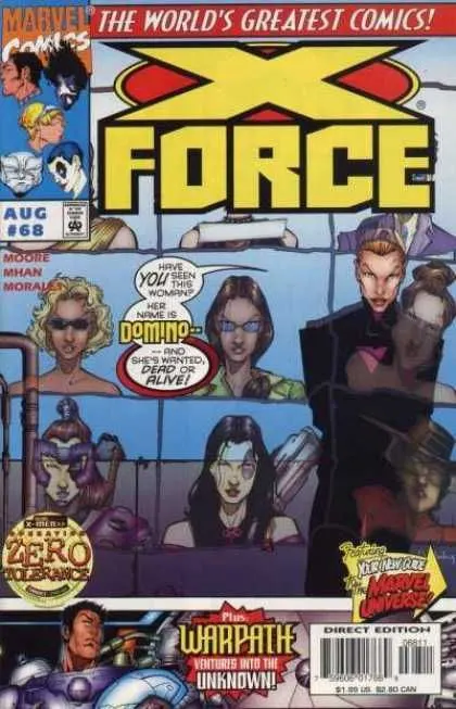 X-Force, Vol. 1 #68 Direct Edition comic book cover, 1997