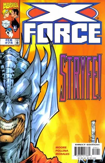 X-Force, Vol. 1 #74 Direct Edition comic book cover, 1998