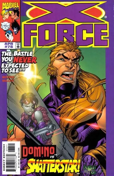 X-Force, Vol. 1 #76 Direct Edition comic book cover, 1998