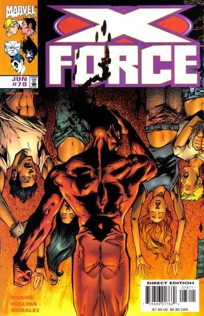 X-Force, Vol. 1 #78 Direct Edition comic book cover, 1998