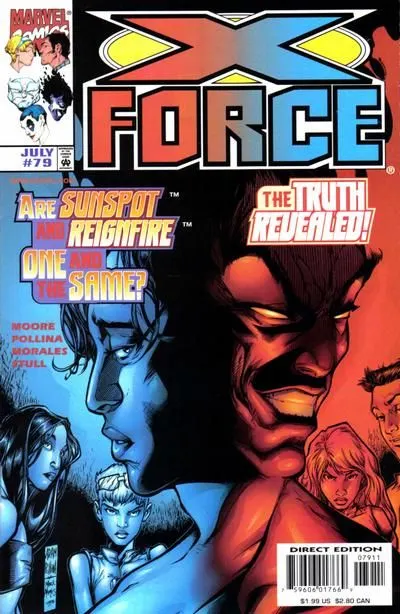 X-Force, Vol. 1 #79 Direct Edition comic book cover, 1998