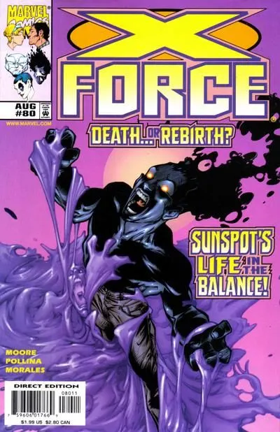 X-Force, Vol. 1 #80 Direct Edition comic book cover, 1998
