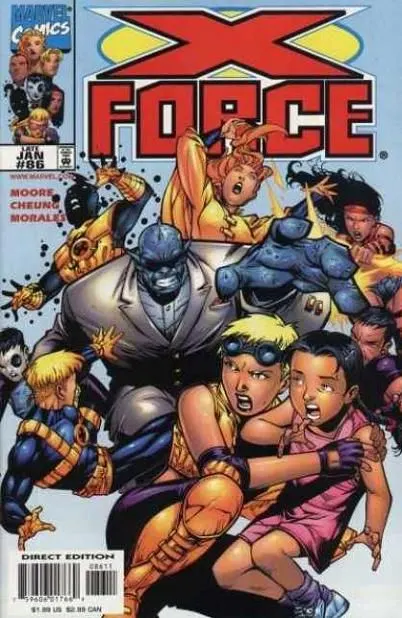 X-Force, Vol. 1 #86 Direct Edition comic book cover, 1999