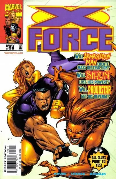 X-Force, Vol. 1 #90 Direct Edition comic book cover, 1999