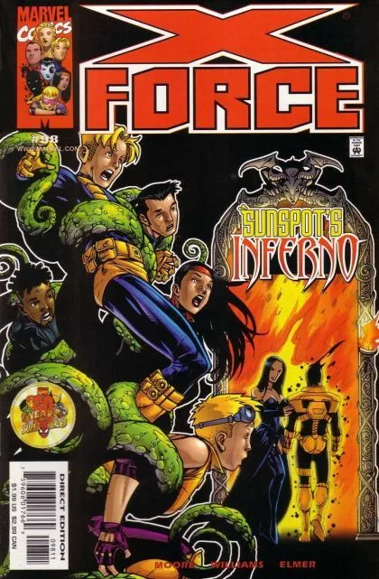 X-Force, Vol. 1 #98 Direct Edition comic book cover, 2000