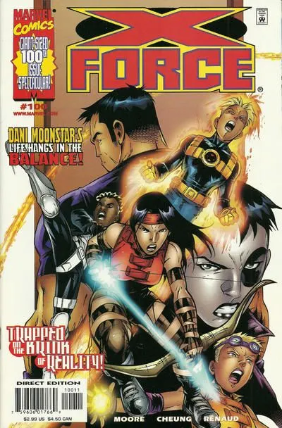 X-Force, Vol. 1 #100 Direct Edition comic book cover, 2000