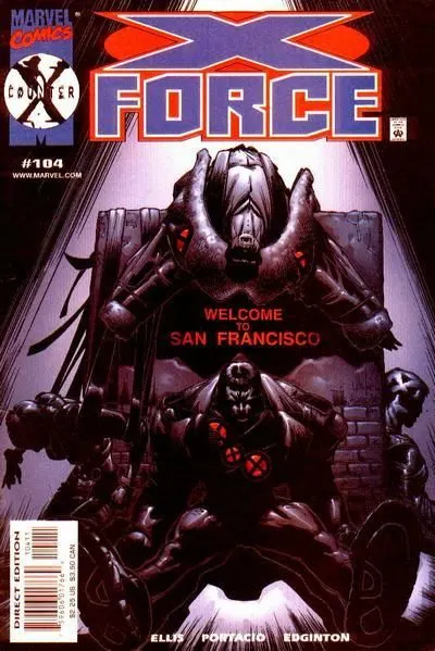 X-Force, Vol. 1 #104 Direct Edition comic book cover, 2000