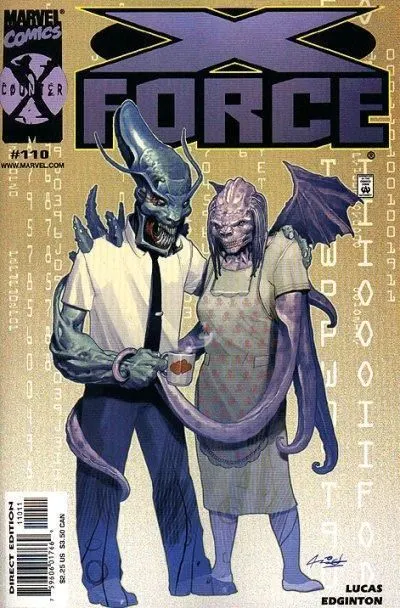 X-Force, Vol. 1 #110 Direct Edition comic book cover, 2001