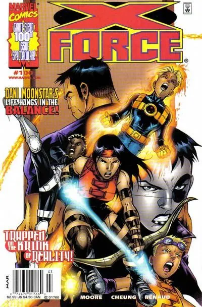 X-Force, Vol. 1 #100 Newsstand Edition comic book cover, 2000