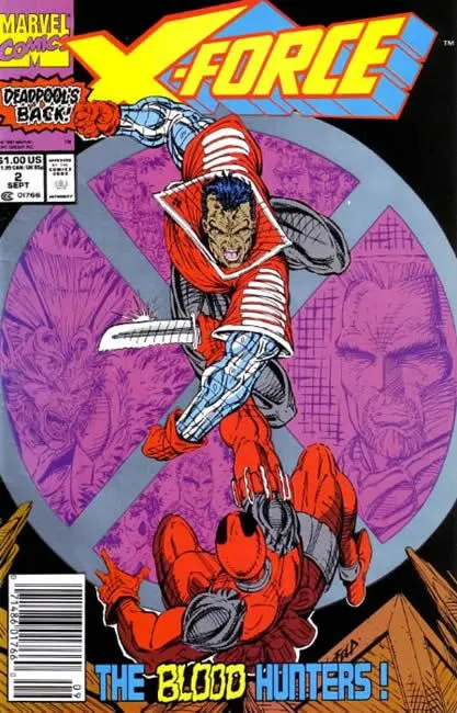 X-Force, Vol. 1 #2 Newsstand Edition comic book cover, 1991