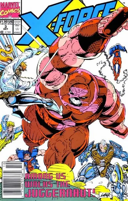 X-Force, Vol. 1 #3 Newsstand Edition comic book cover, 1991