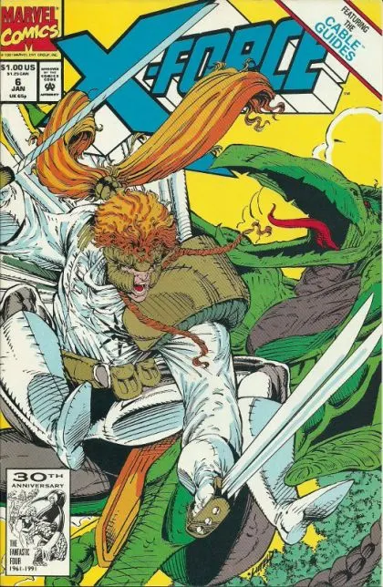 X-Force, Vol. 1 #6 Direct Edition comic book cover, 1992