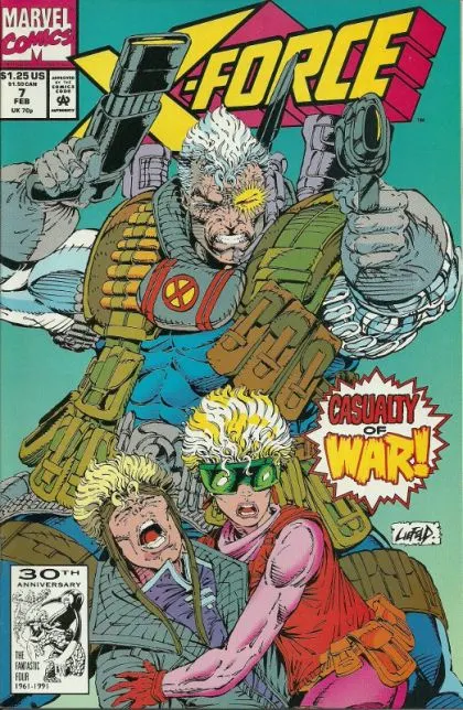 X-Force, Vol. 1 #7 Direct Edition comic book cover, 1992