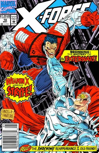 X-Force, Vol. 1 #10 Newsstand Edition comic book cover, 1992