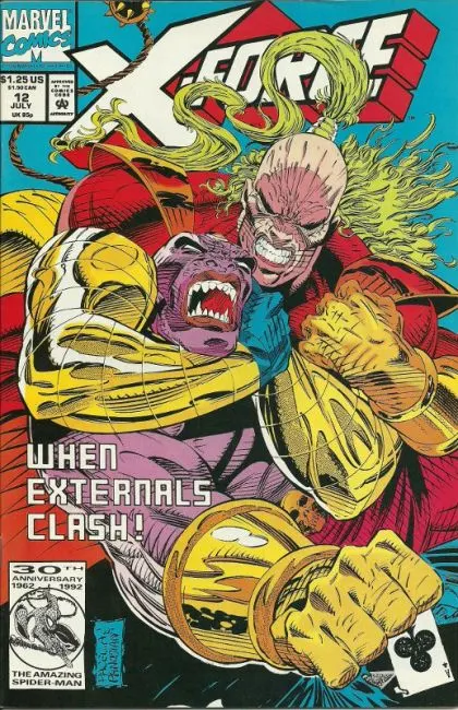 X-Force, Vol. 1 #12 Direct Edition comic book cover, 1992