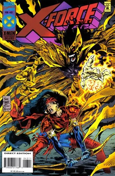 X-Force, Vol. 1 #43 Direct Deluxe Edition comic book cover, 1995