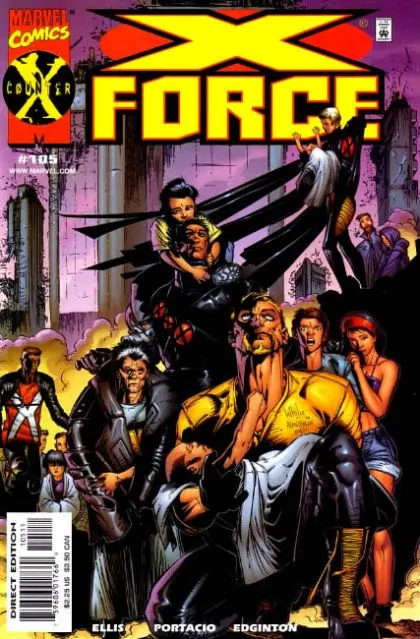 X-Force, Vol. 1 #105 Direct Edition comic book cover, 2000