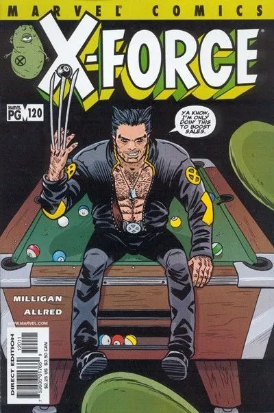 X-Force, Vol. 1 #120 Direct Edition comic book cover, 2001