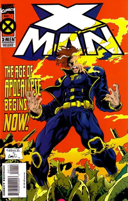 X-Man #1 Direct Edition comic book cover, 1995