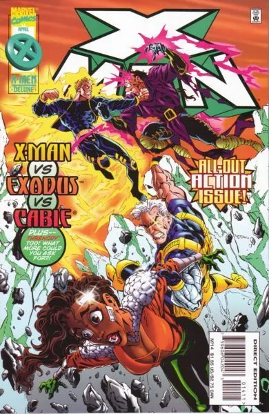 X-Man #14 Direct Edition comic book cover, 1996