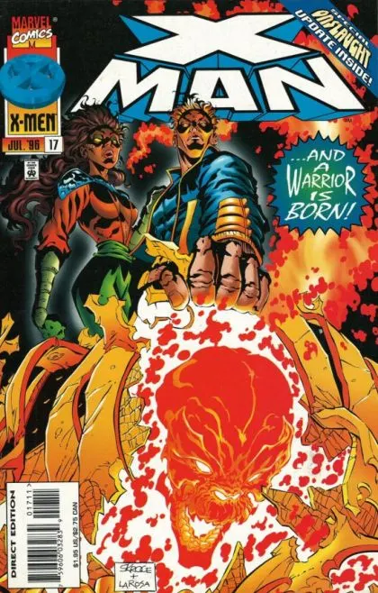 X-Man #17 Direct Edition comic book cover, 1996