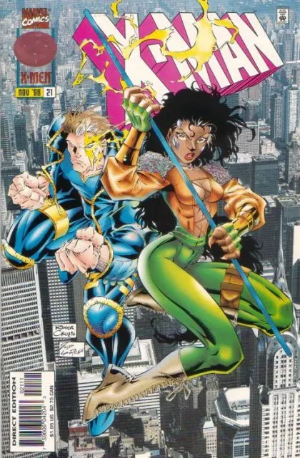 X-Man #21 Direct Edition comic book cover, 1996