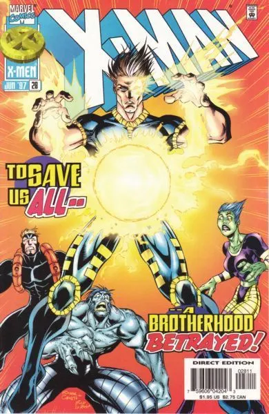 X-Man #28 Direct Edition comic book cover, 1997